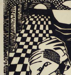 Abstract Woodcut - The Divine Human