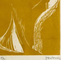 Abstract Woodcut - The Long Embrace