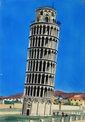 Italian Landscape - Tower of Pisa