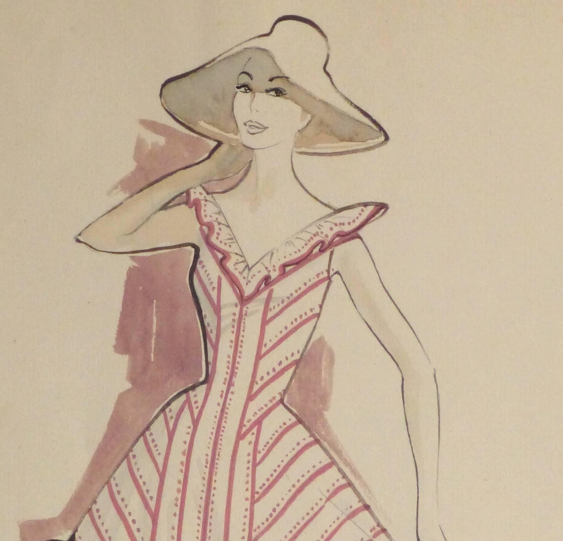 vintage fashion sketches