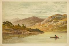 English Lithograph - Fishing Retreat