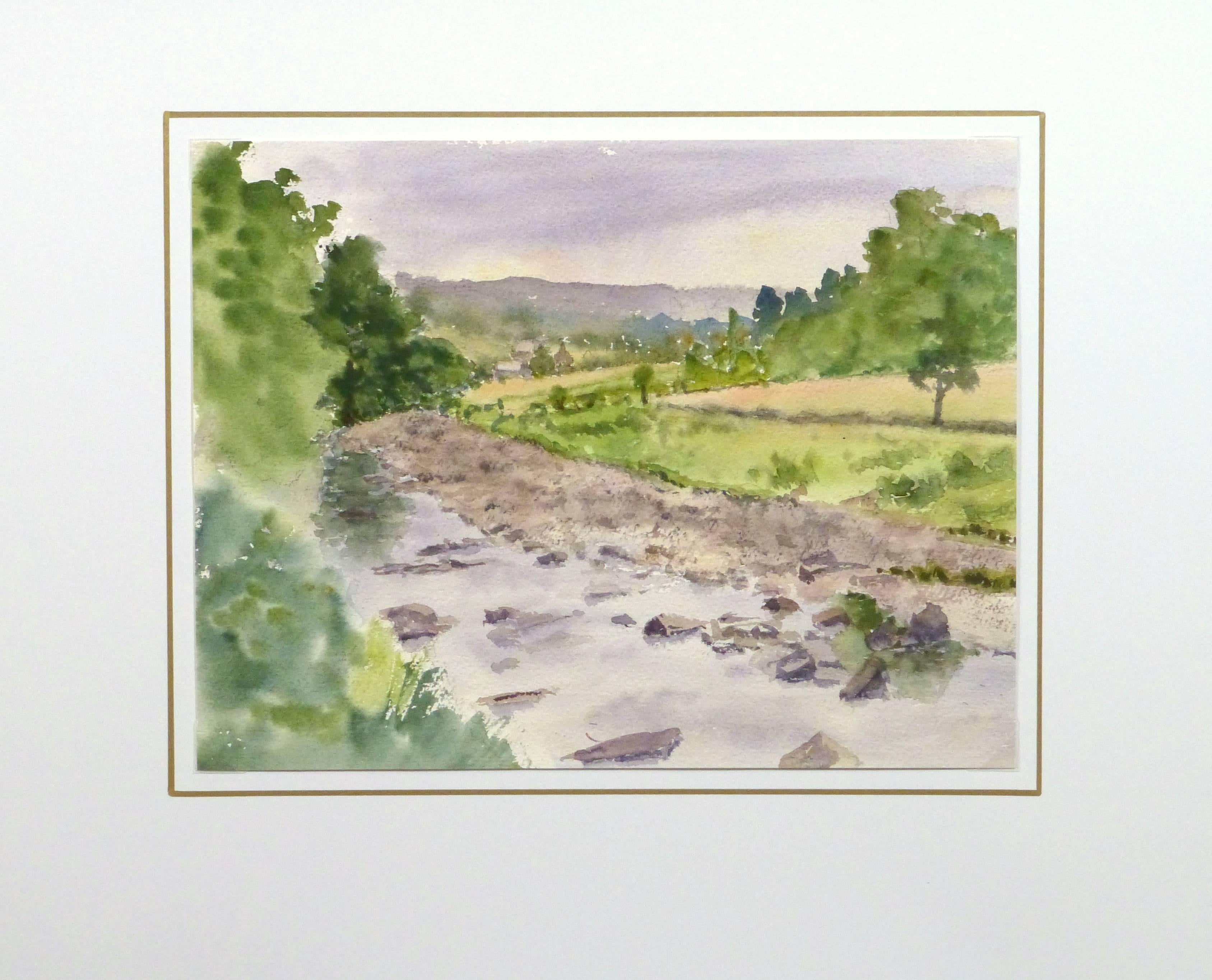 watercolor countryside