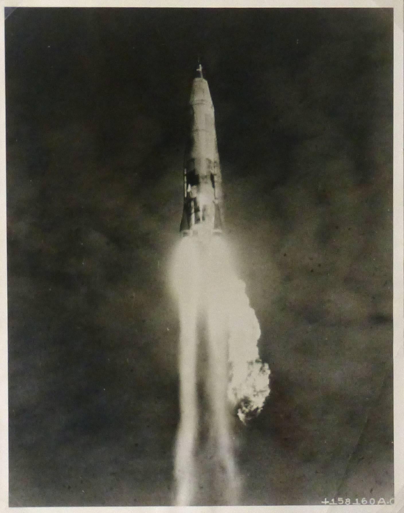 Unknown Black and White Photograph - Vintage Photograph - Atlas Rocket