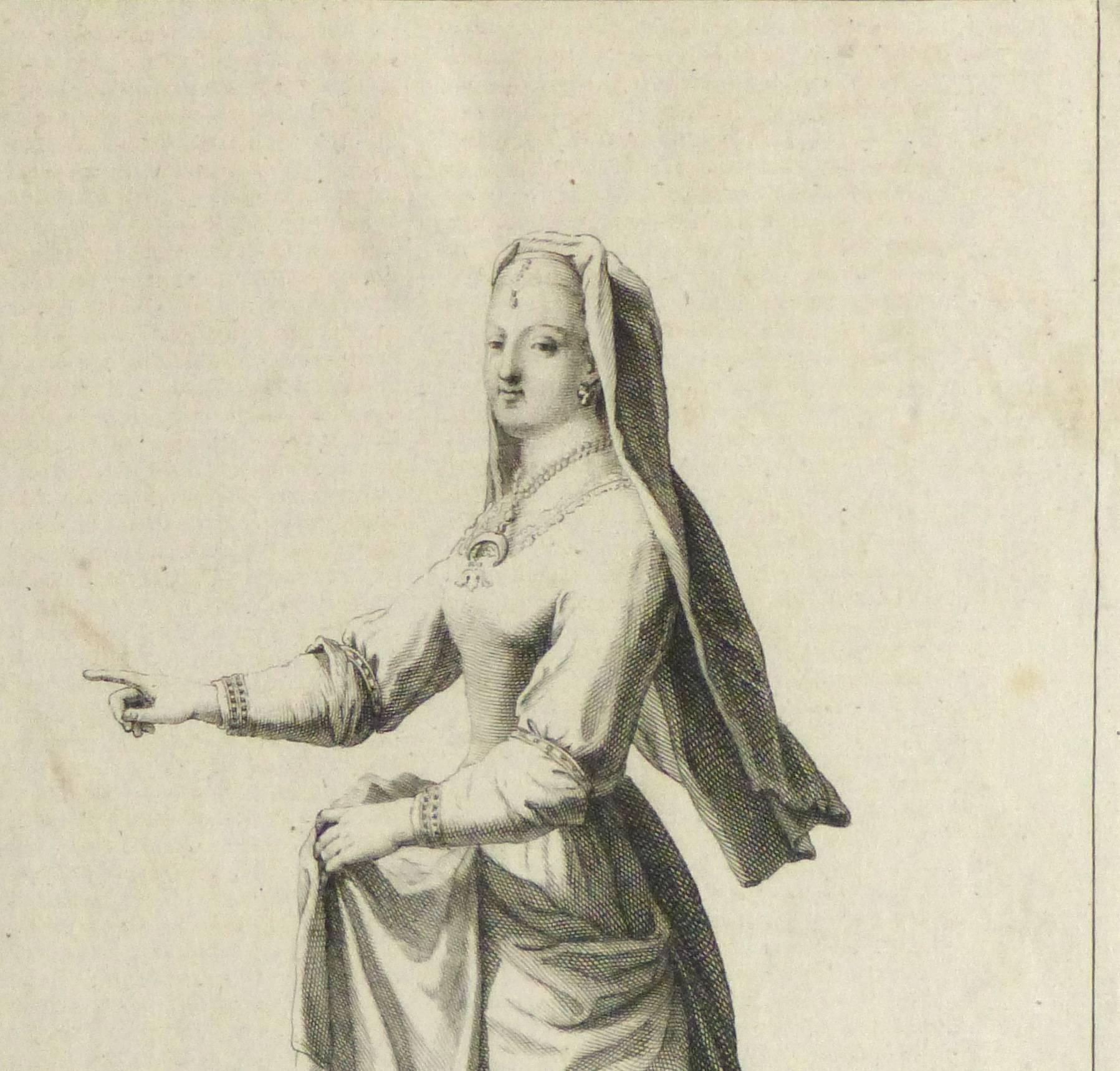 Antique French Engraving - Jewish Woman - Print by Unknown