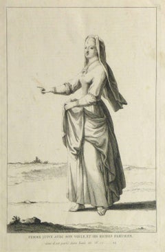 Antique French Engraving - Jewish Woman