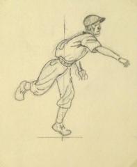 Baseball Player Pencil Drawing