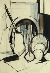 Ink Painting - Circular Still-Life