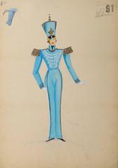 French Costume Drawing - Band Major