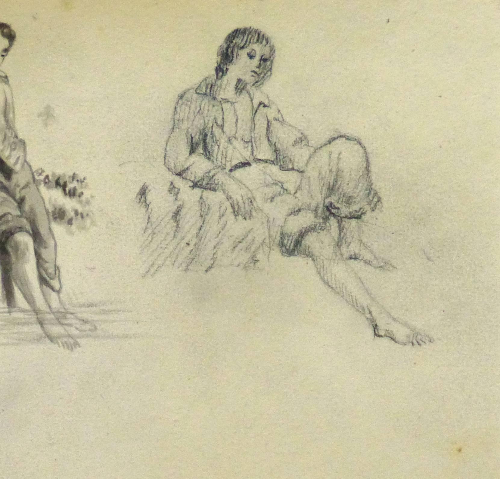 French Drawing - Figure Study - Art by Unknown