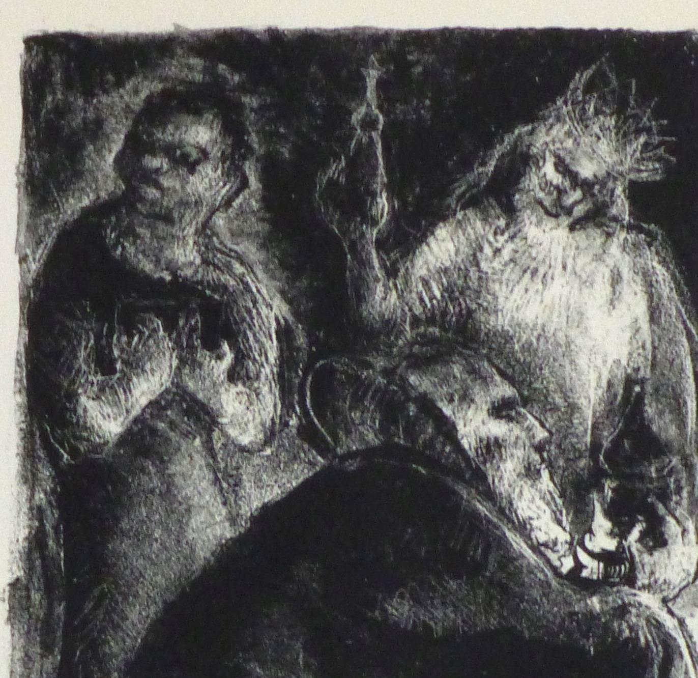 Litografía - El Trío - Figurative Print Negro de Unknown