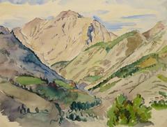 French Watercolor - Into the Valley