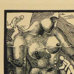 French Woodcut - La Mer et Les Fleuves