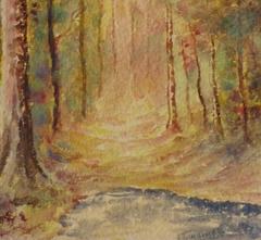 French Watercolor - Path to Autumn
