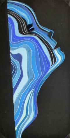 French Abstract - Aqua Profile