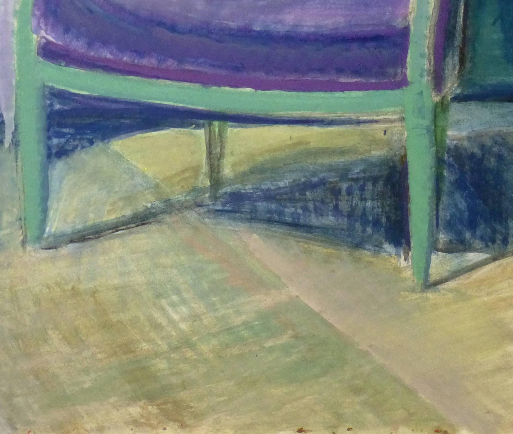 French Interior Chaise - Painting by Kei Mitsuuchi