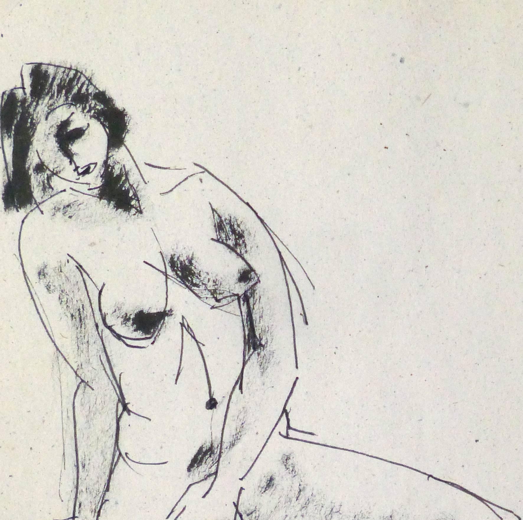French Pen & Ink - Female Nude 1
