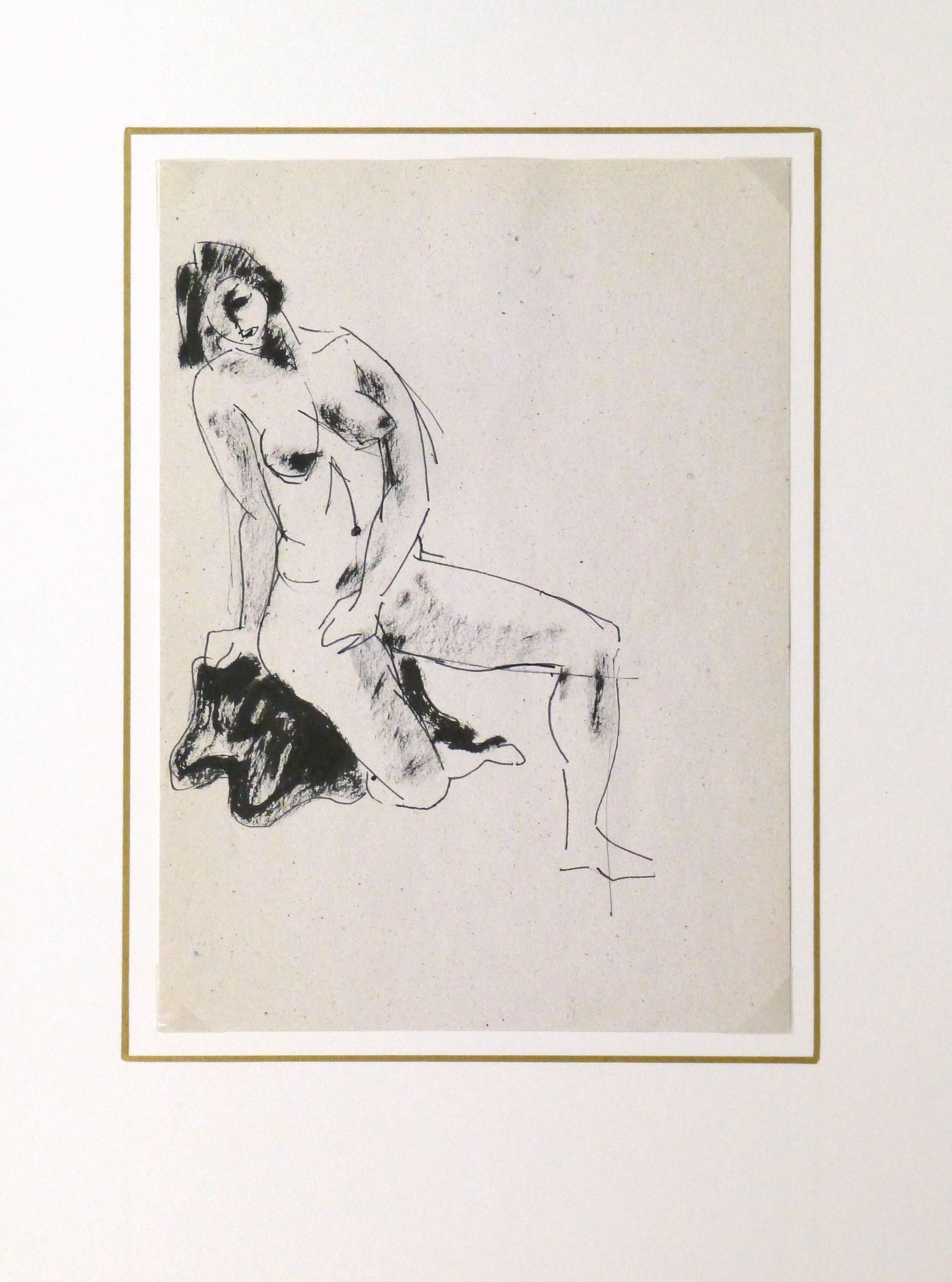 French Pen & Ink - Female Nude 2
