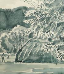 French Watercolor - Viridescent Garden