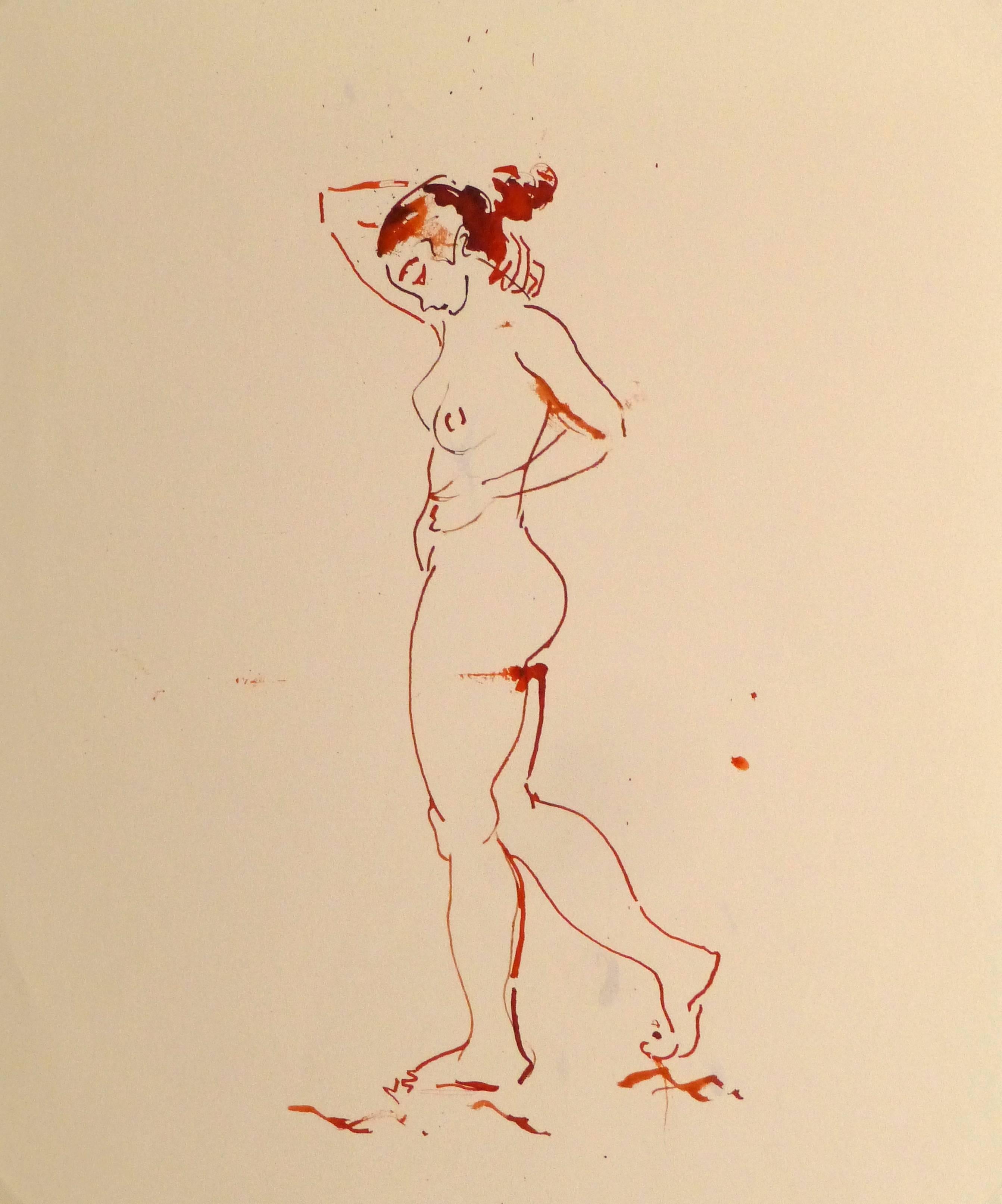 Red Ink Nude - Art by Kei Mitsuuchi