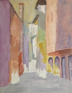 French Watercolor - Pastel Town