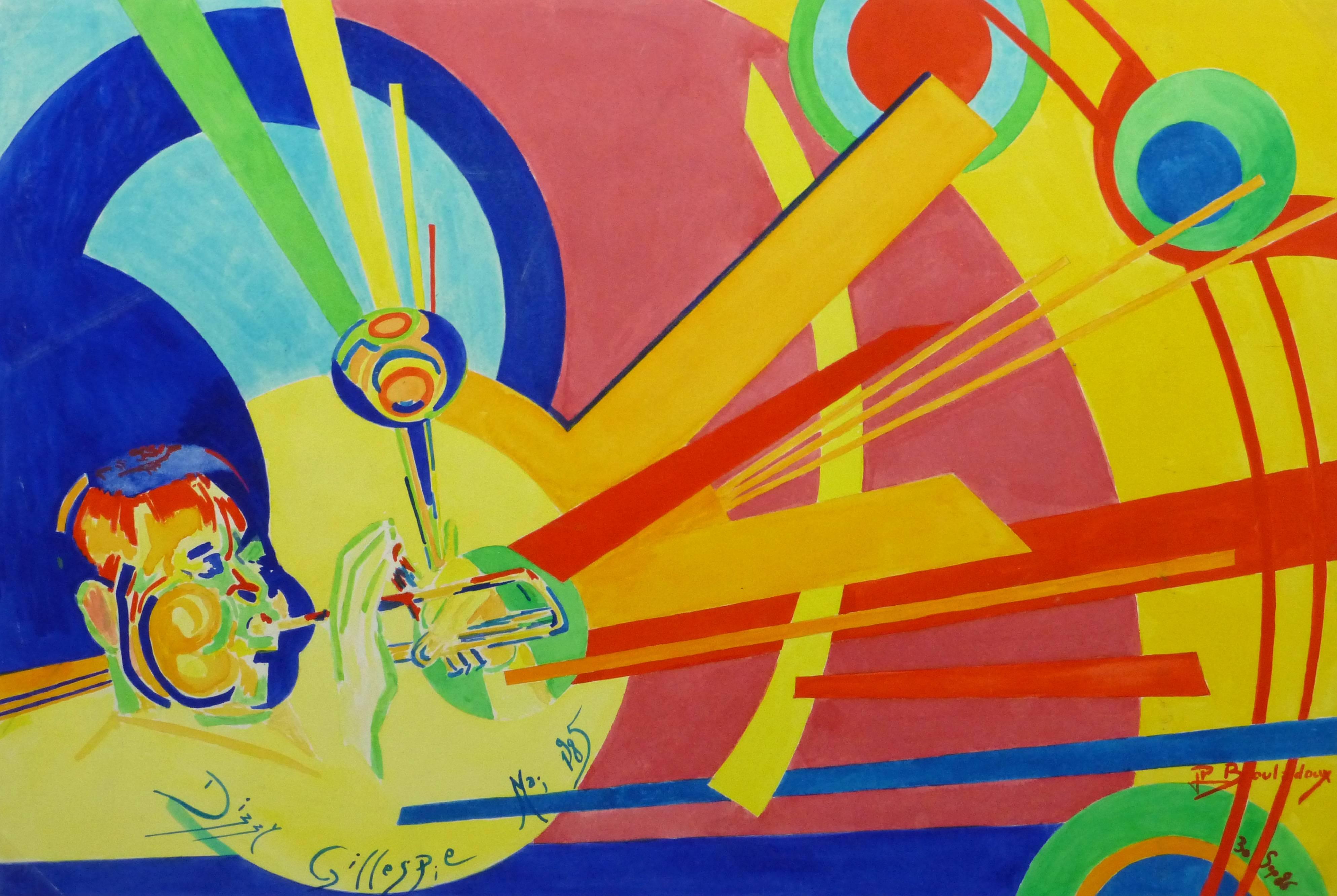 Abstract Painting Unknown - Acrylique française - The Jazzman