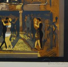 French Lithograph - The Venue