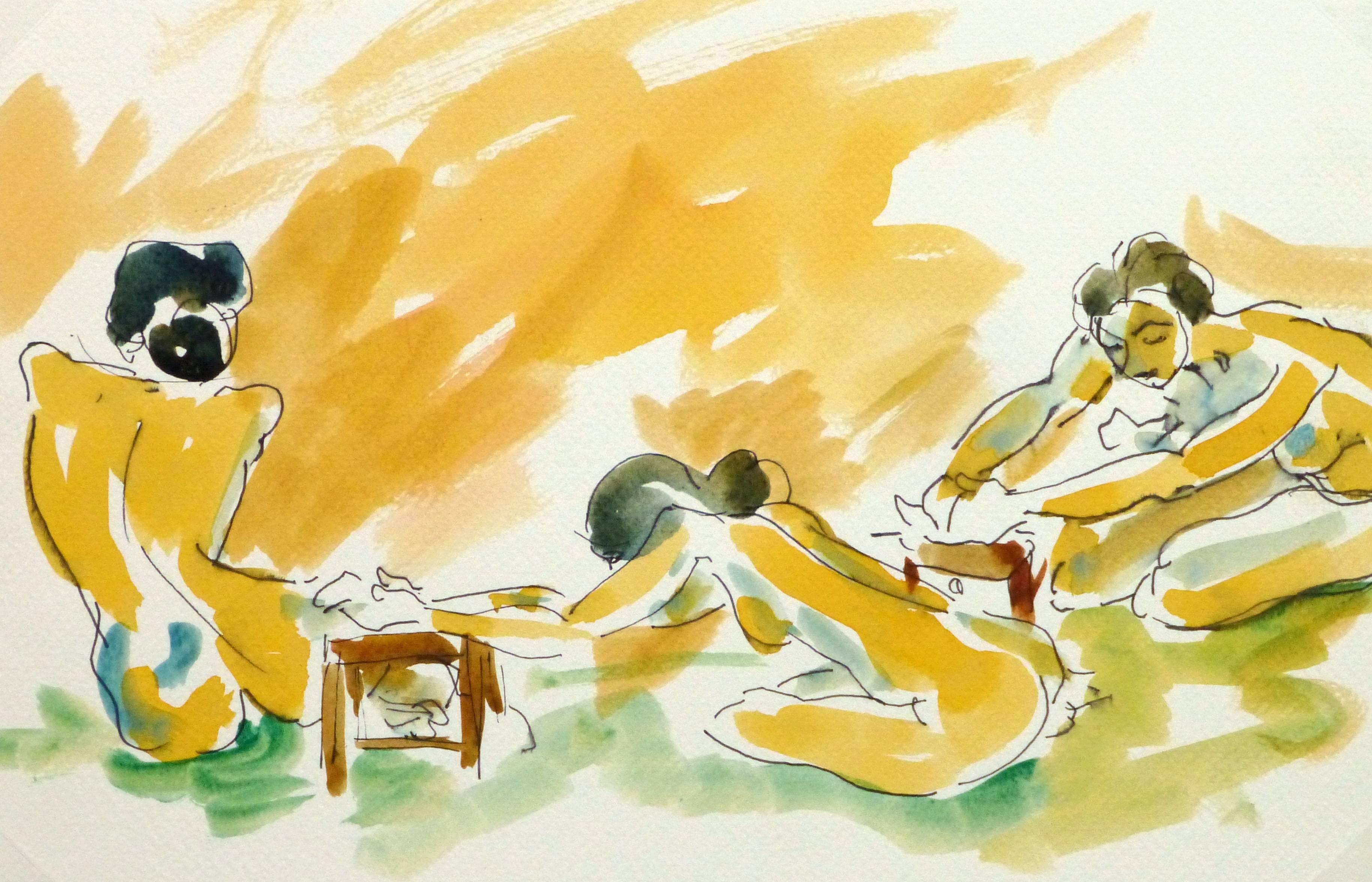 Unknown Nude Drawings and Watercolors