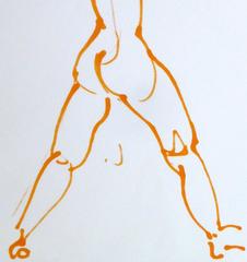 French Ink Drawing - Couleur Nude