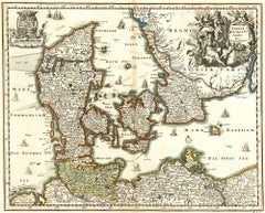 Map of Denmark,  1724