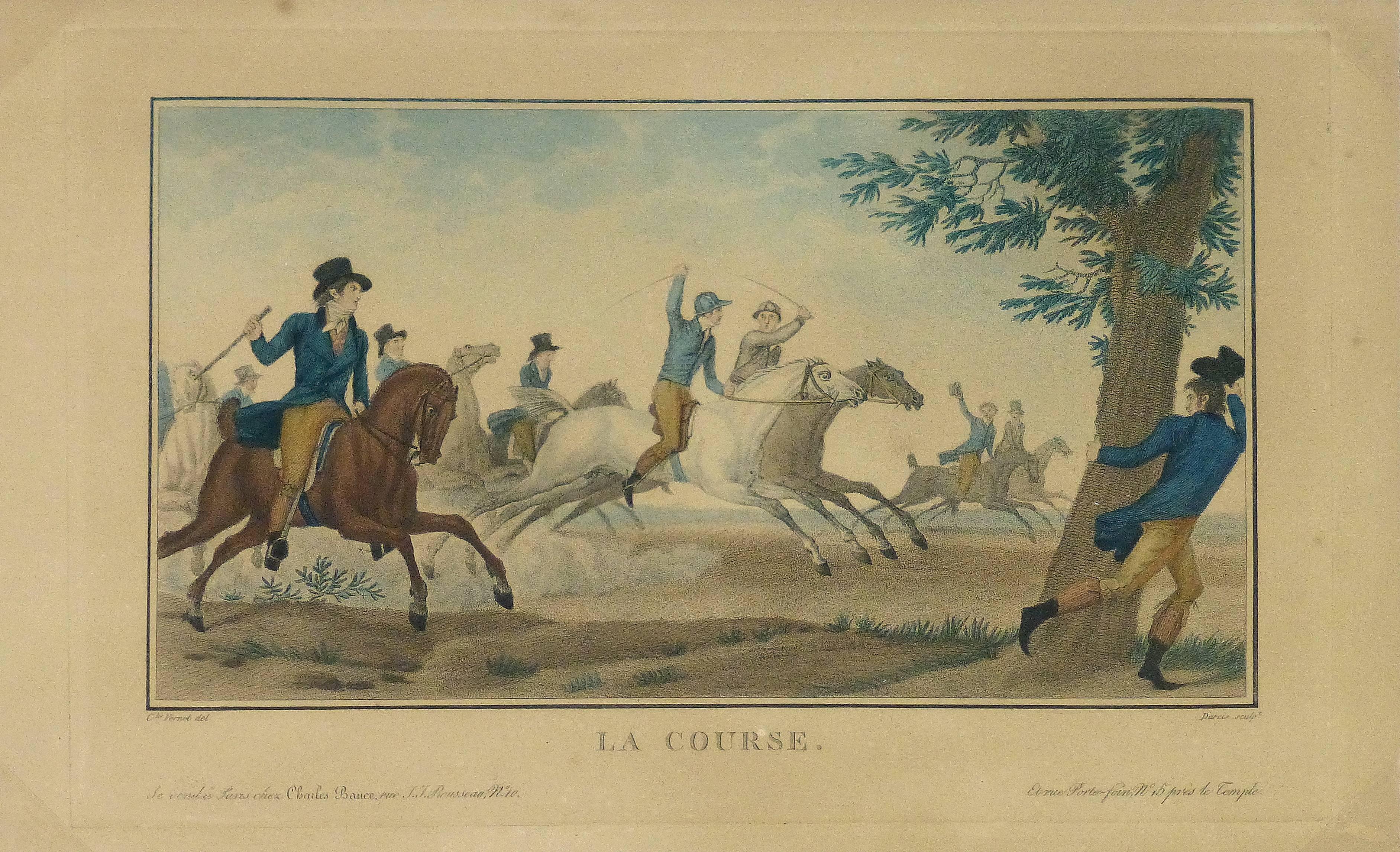 Charles Vernet Animal Print – Pferderennen