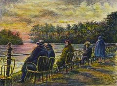 Paris Bois de Boulogne Landscape Painting