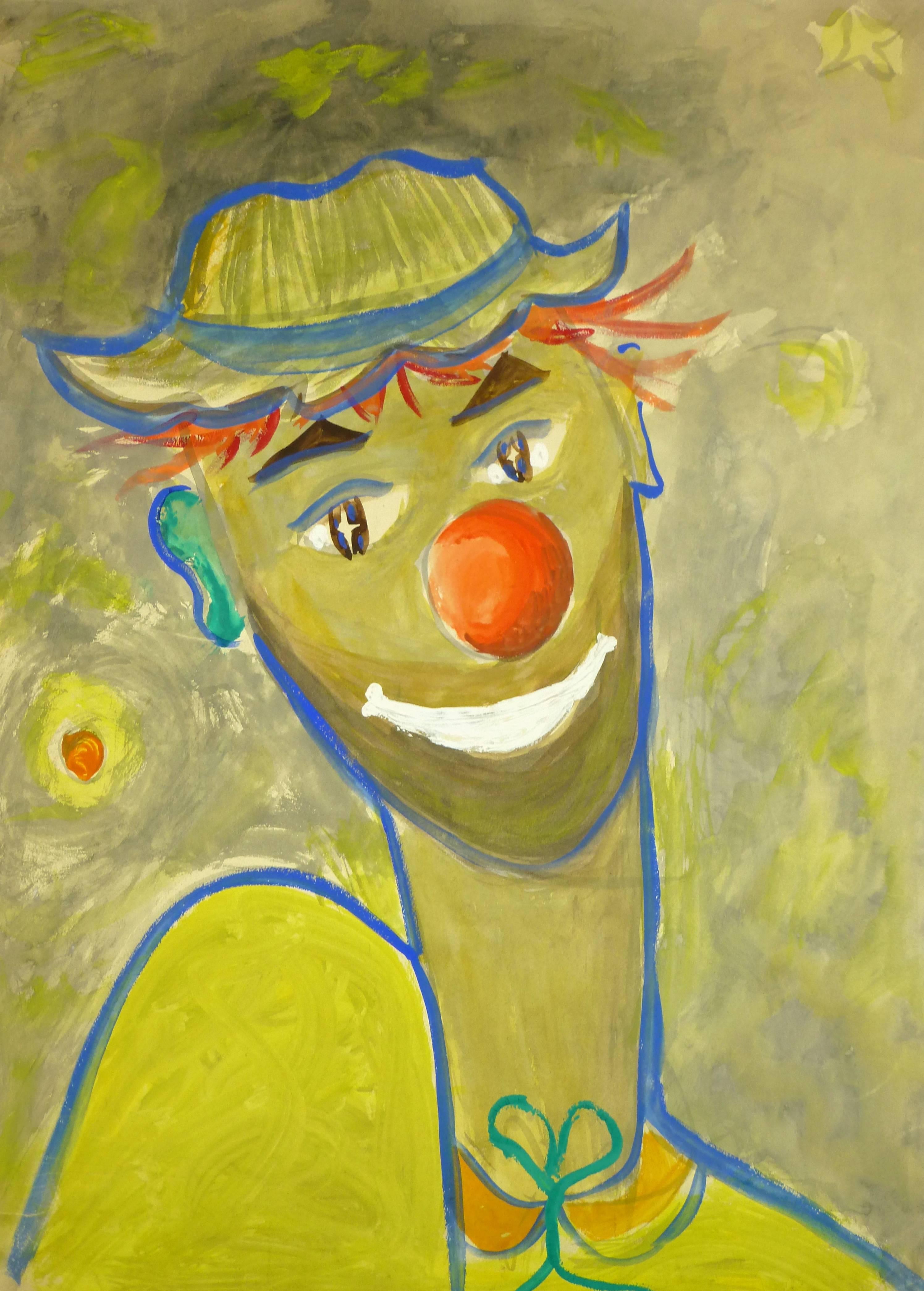 Unknown Portrait - Clown in Yellow