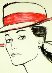 Woman in Red Hat