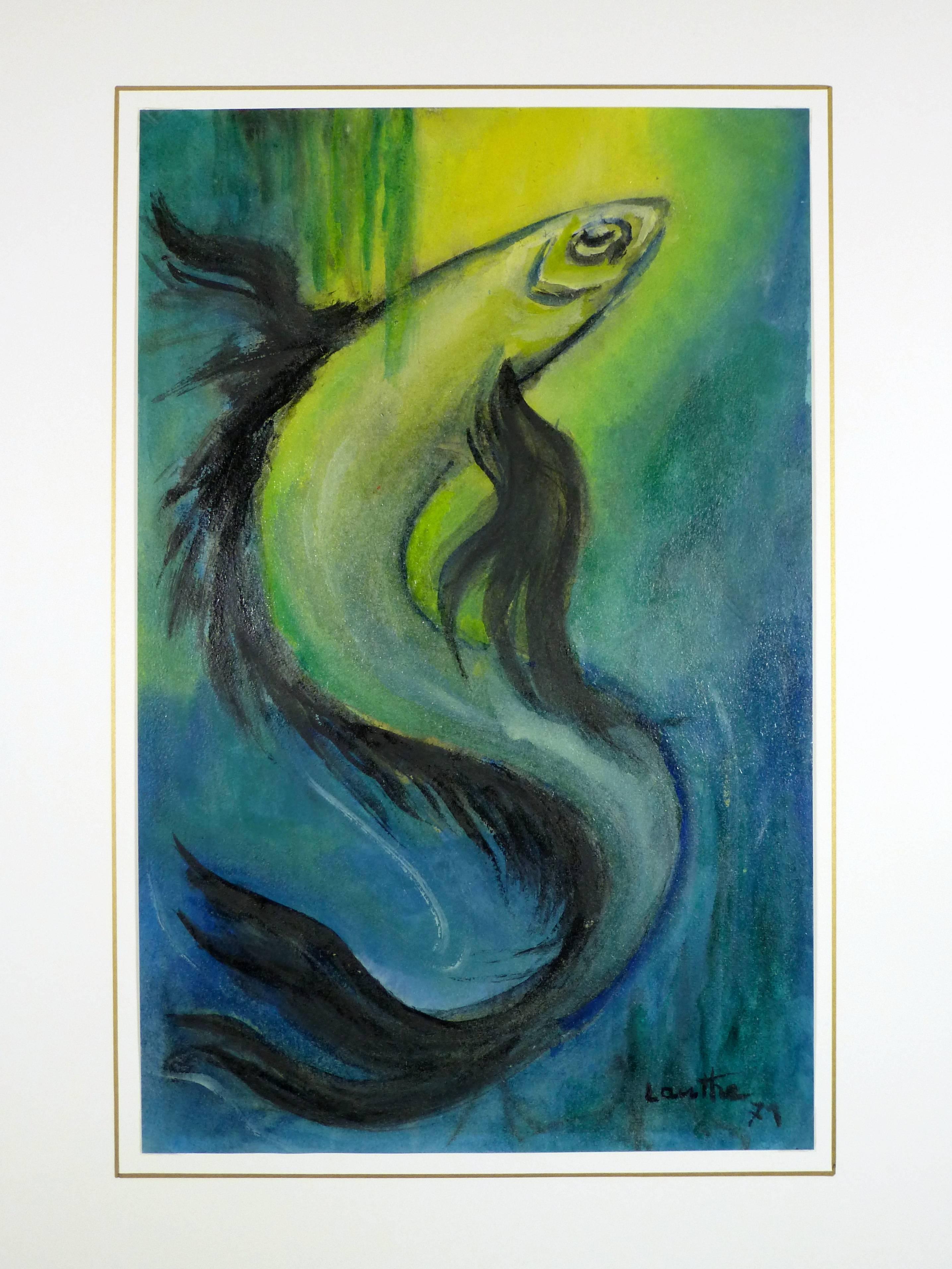 green fish painting