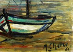 Mid-Century Sailboats Painting