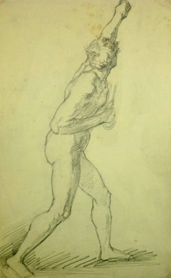 Nude Figure of Male Striking Pose