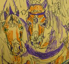 Drawing of Horses
