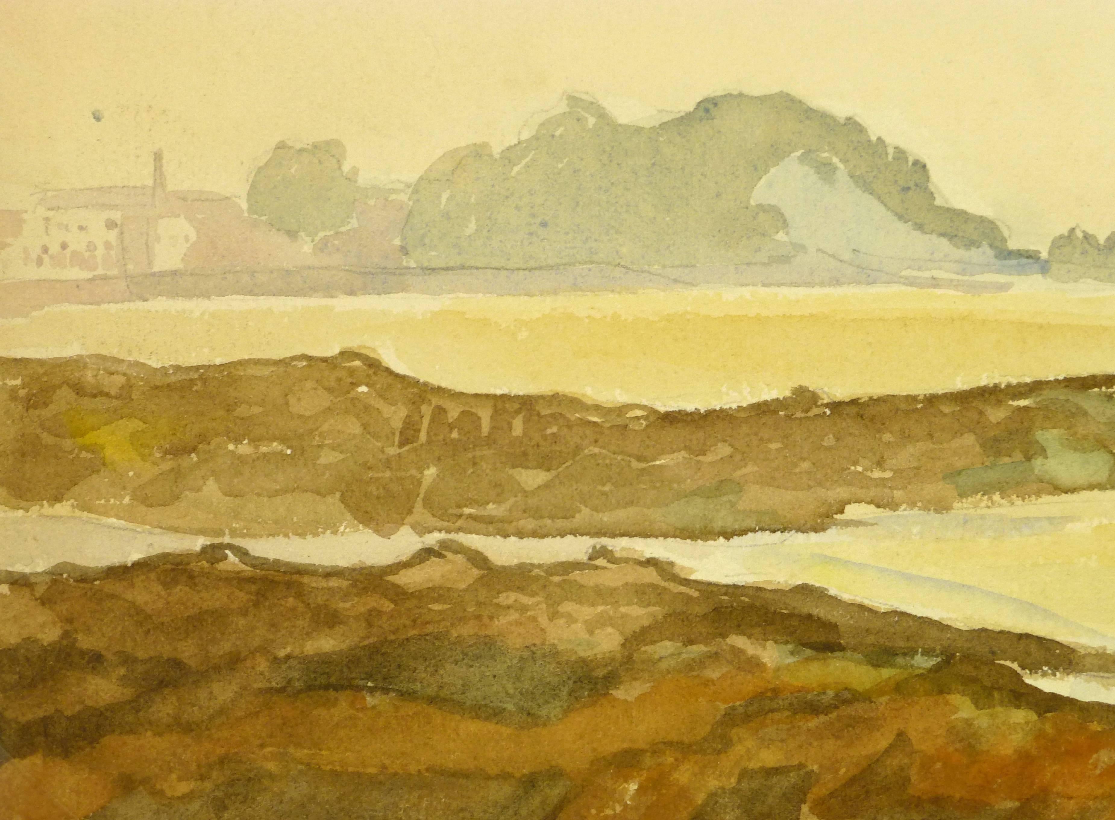 Watercolor of Lighthouse - Art by Unknown