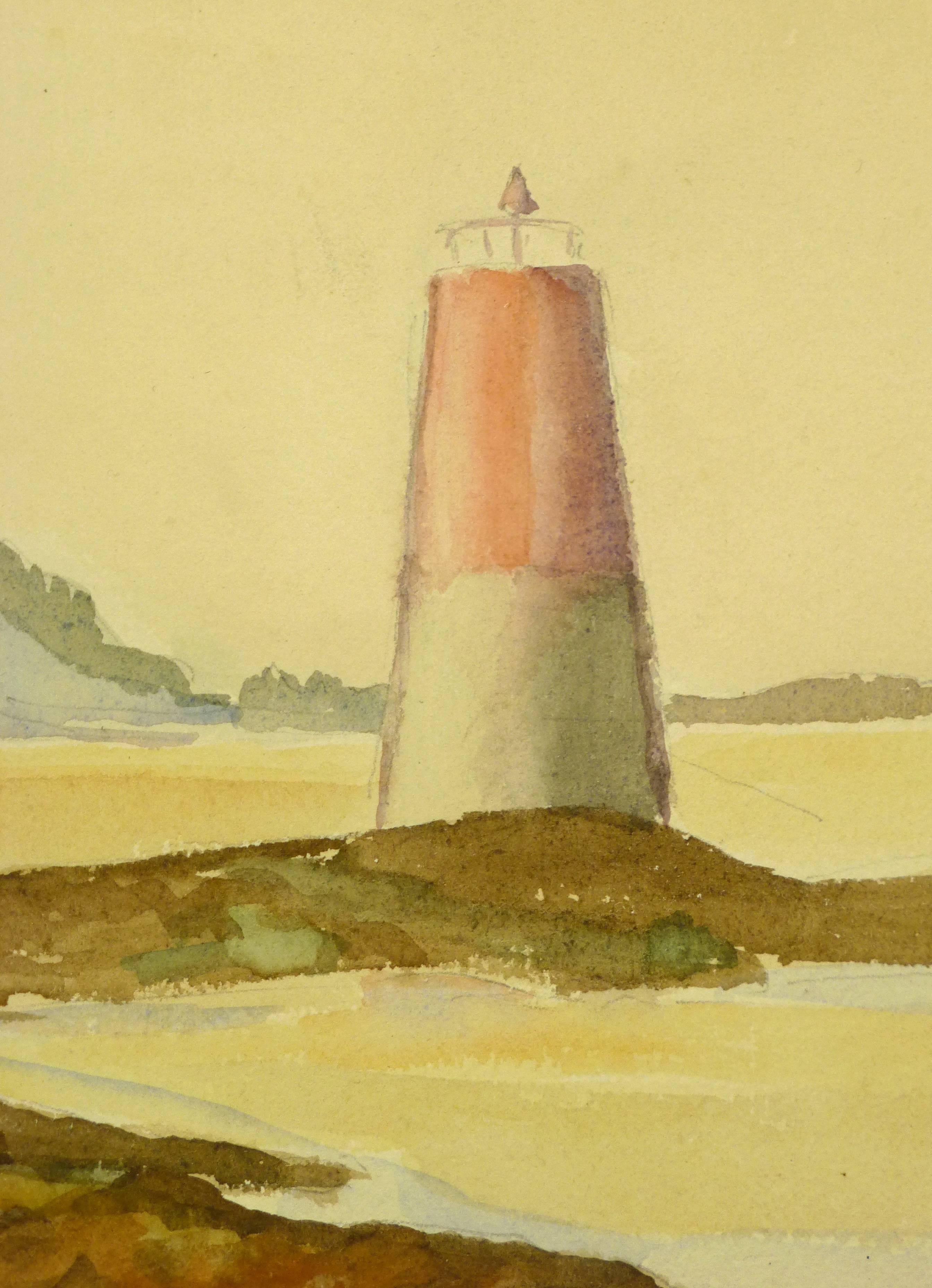 lighthouse watercolor