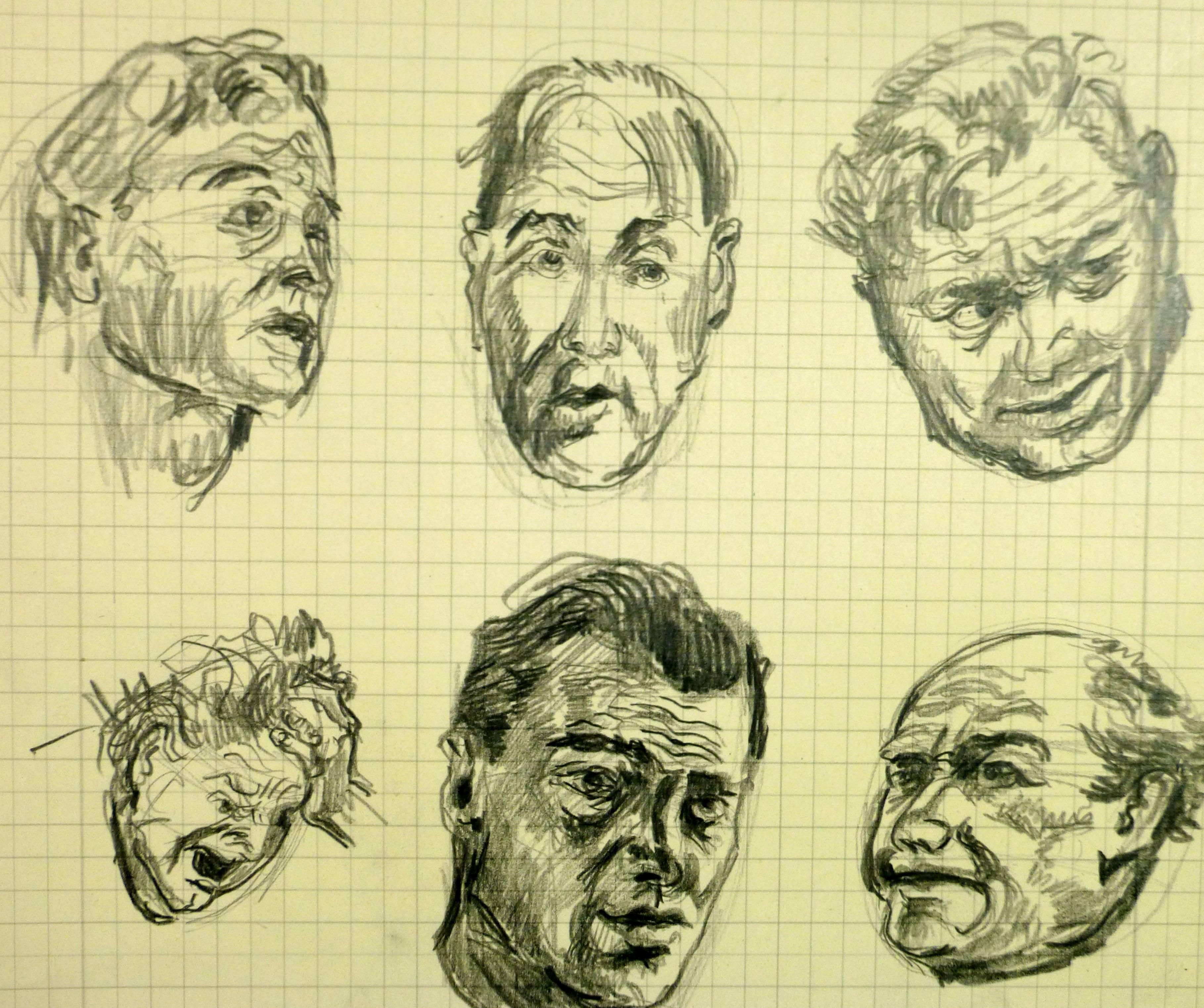 Many Facial Expressions - Art by Werner Bell