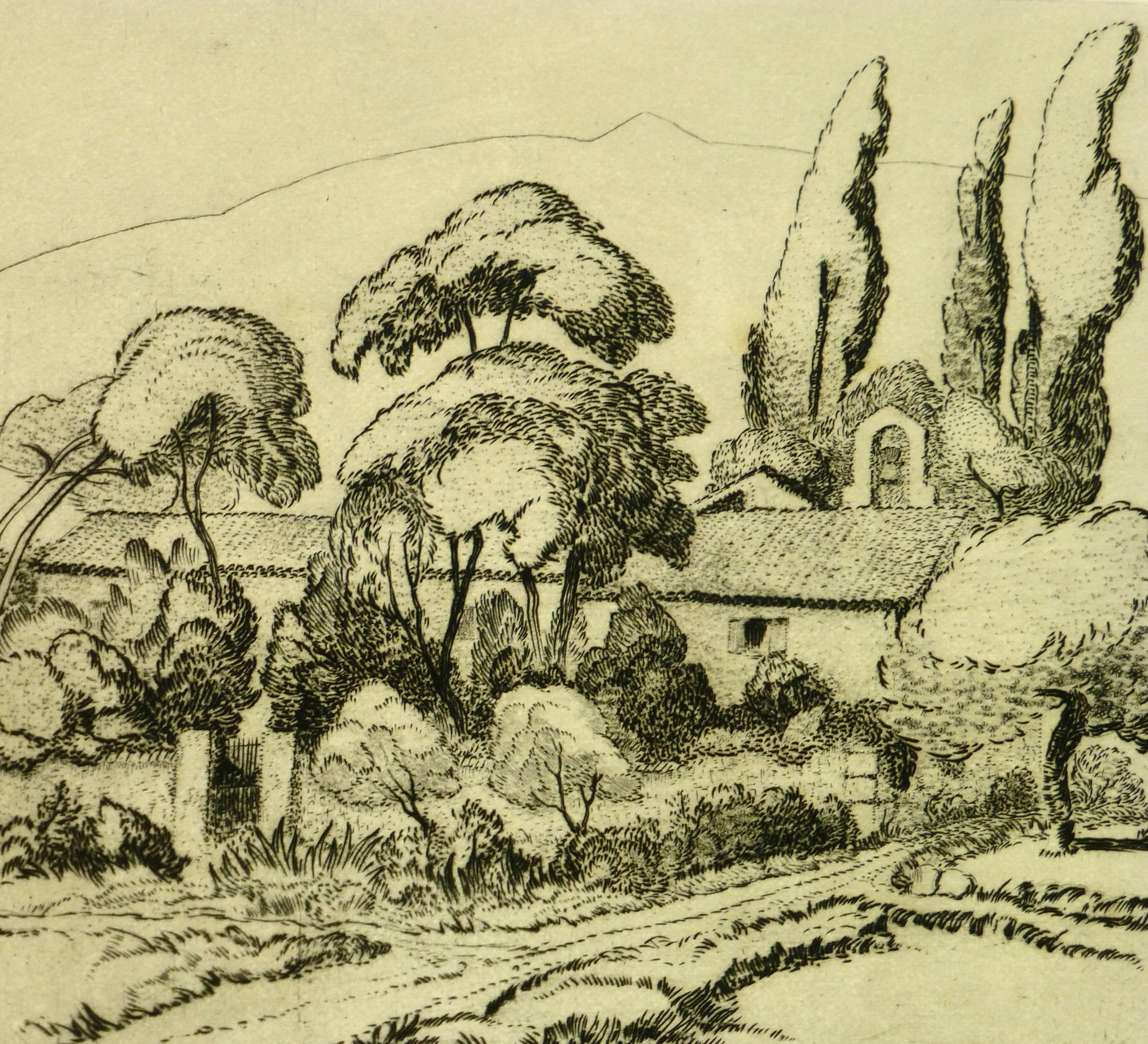 Provence (Beige), Landscape Art, von Emile Roux Fabre