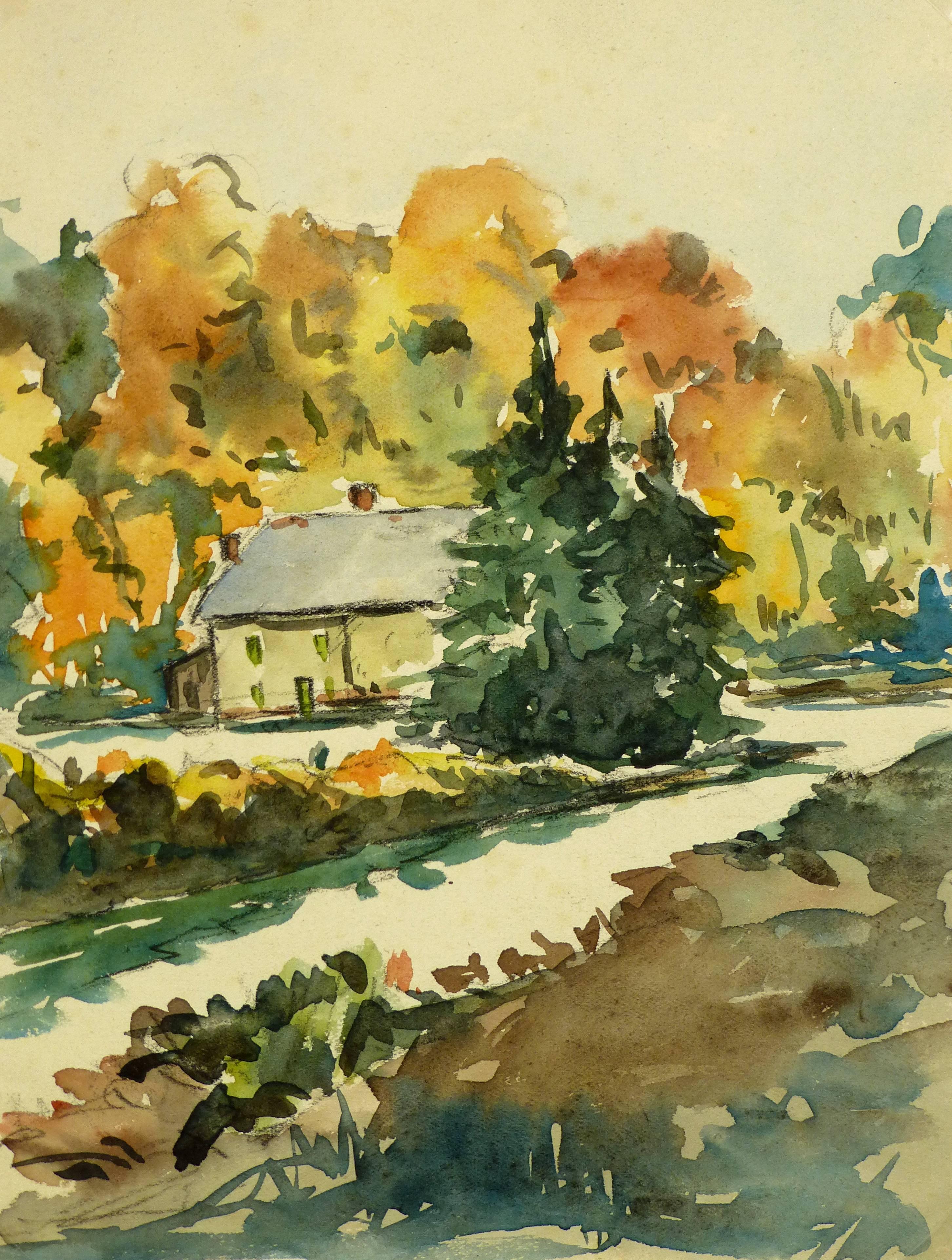 Unknown Landscape Art - House in the Trees