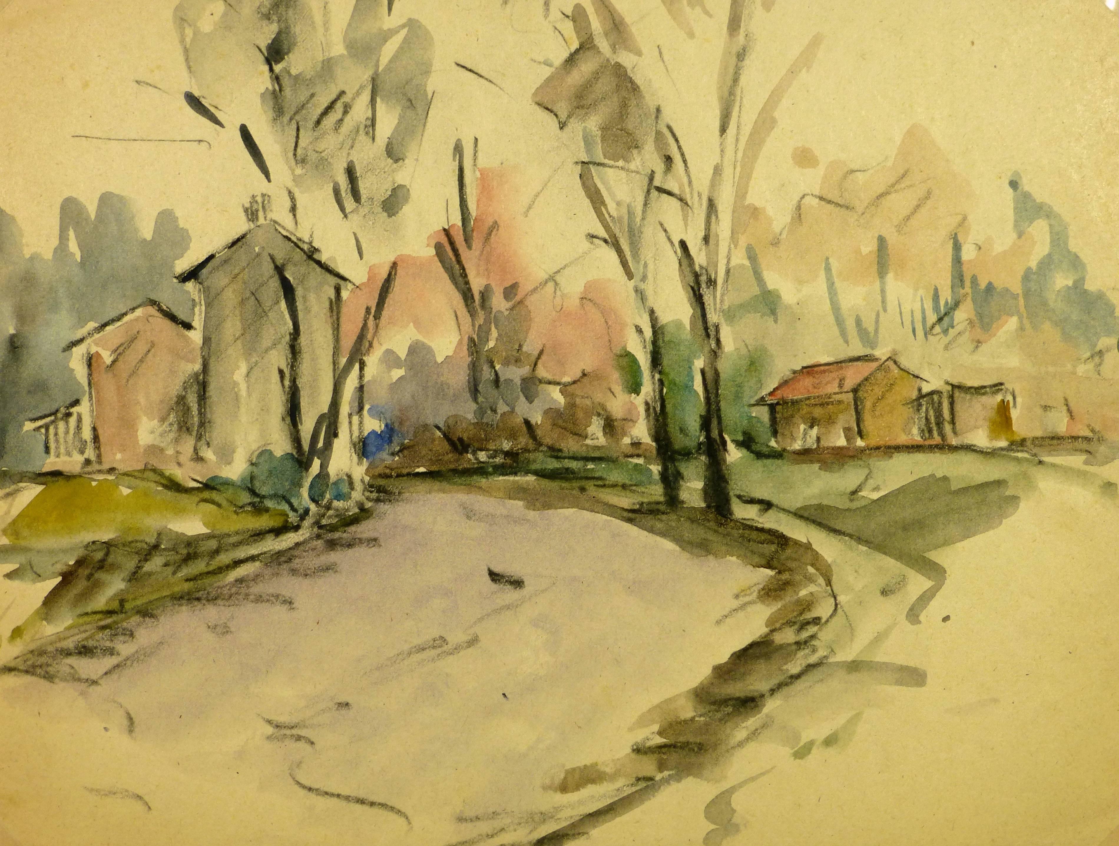 C. Heintz Landscape Art - Road to Houses