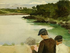 Men by Lake