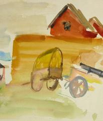 Serene Farm in Watercolors