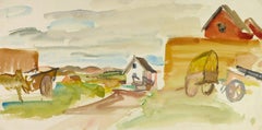 Serene Farm in Watercolors
