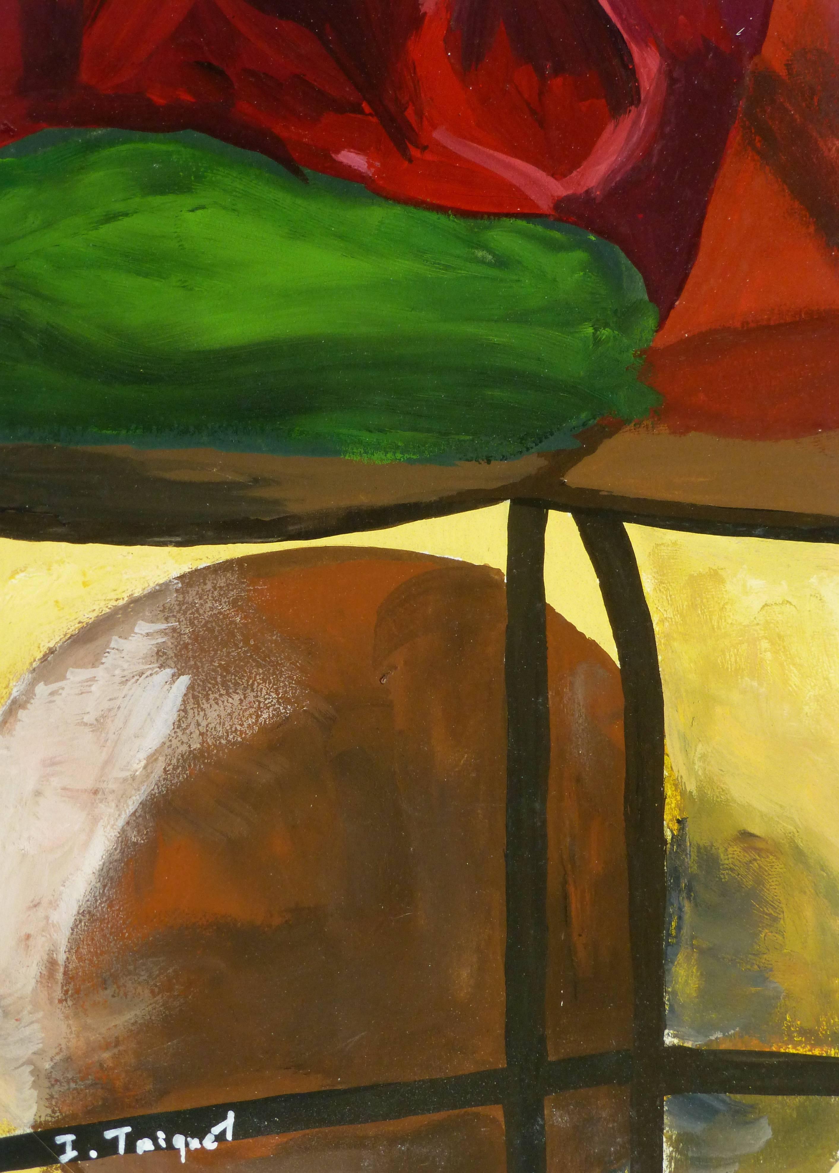 Pochette de la pièce jaune - Painting de Isabelle Troquet