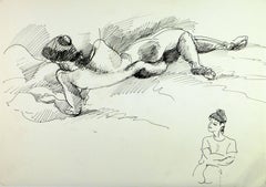 Dos d'une femme nue allongée sur le côté