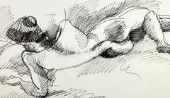 Dos d'une femme nue allongée sur le côté