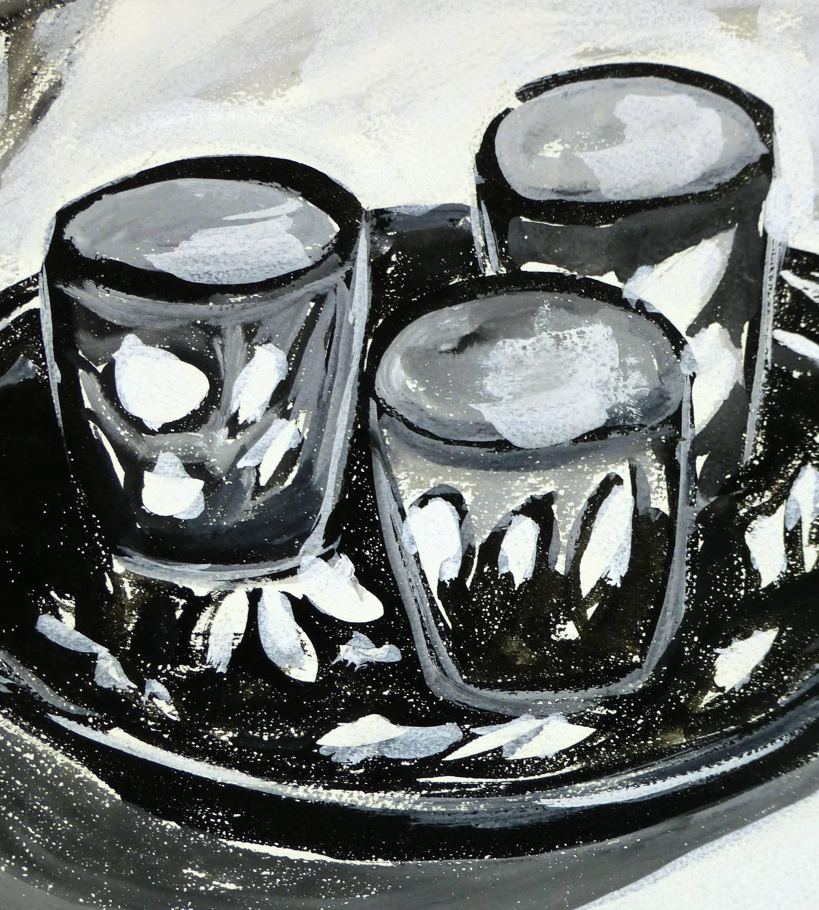 Bodegón de mediados de siglo - Painting de Unknown